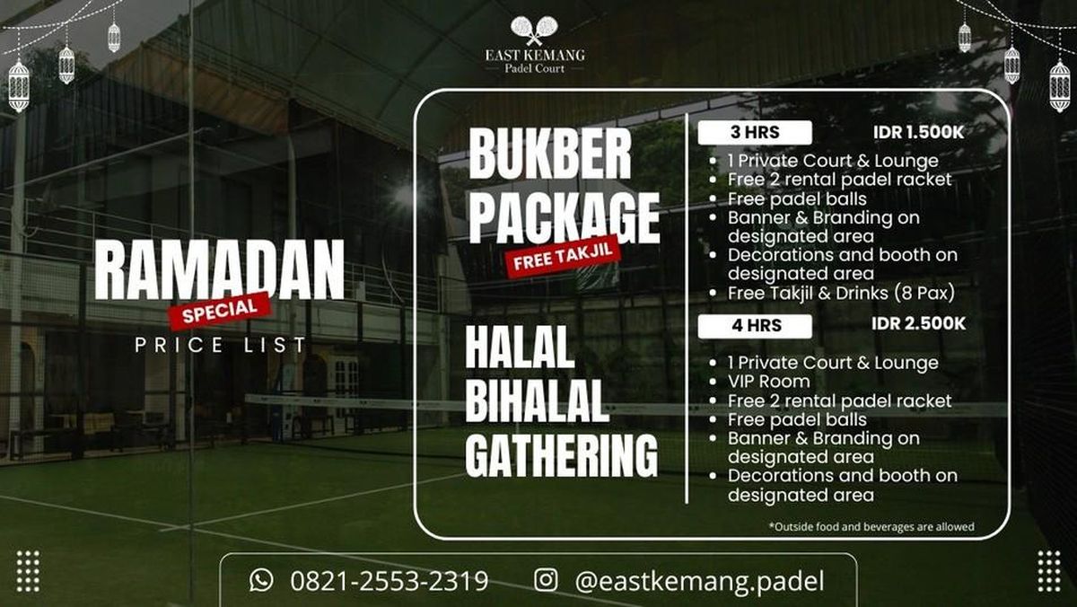 Rayakan Halal Bihalal Seru di East Kemang Padel Court